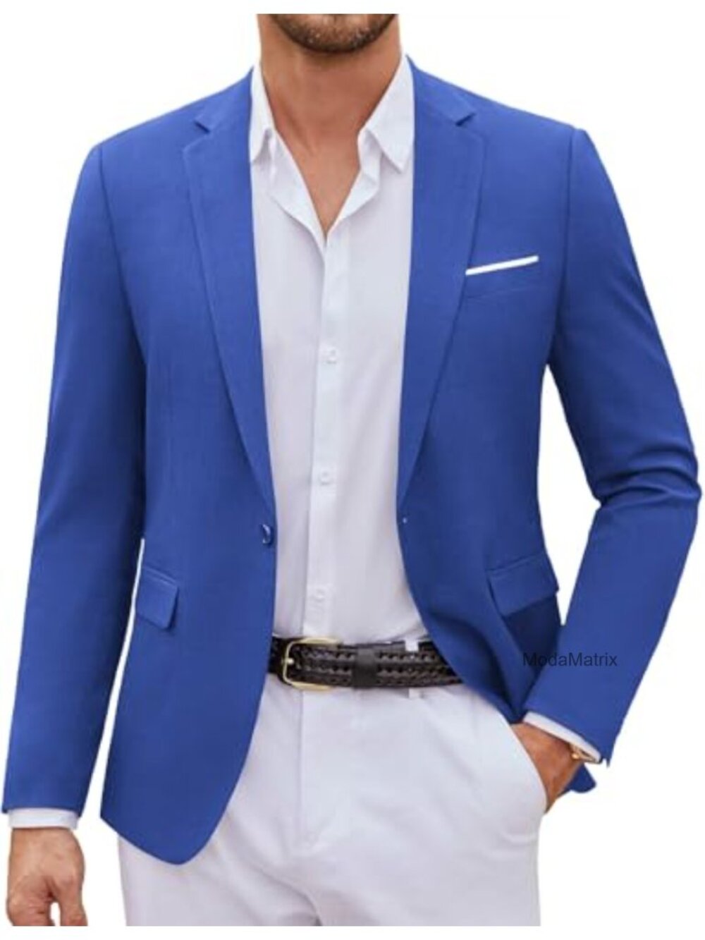 Men's Casual Blazer Suit Jacket One Button Sport Coat Lightweight Business